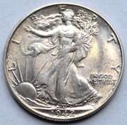 1942 Unc Walking Liberty Half