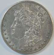 Near Mint 1901-S Morgan Silver Dollar. Rare key date
