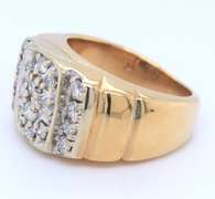 MEN'S BRAND NEW GOLD DIAMOND RING.