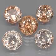 Matched! 5 piece 11.49ct full fire champagne Topaz set