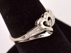 Darling Diamond Heart Ring in White Gold