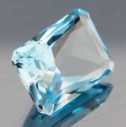 Vivid! 17.29ct radiant emerald cut Swiss blue Topaz