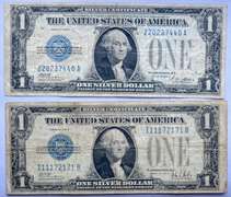 $1 1928 A & B Funnyback Silver Certificates