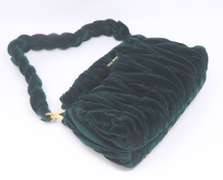 Miu Miu Emerald Green Suede Handbag