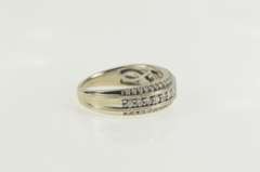 14K White Gold 0.73 Ctw Diamond Tiered Wedding Band Ring