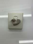 LADIES 14K WHITE GOLD AND DIAMOND RING