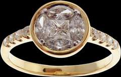 Sparkling 18kt Yellow Gold Diamond Ring