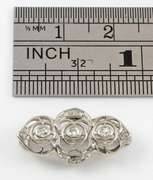 Sweet Platinum Filigree Diamond Pin
