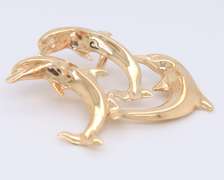 Favorite Yellow Gold 3 Dolphin Pendant