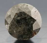 Huge! 1.31ct black calico Diamond solitaire