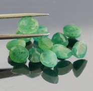 Rich green unheated 7.21ct 6x5mm Emerald set