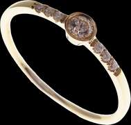 Delicate 18kt Yellow Gold Diamond Ring