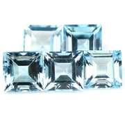 Vivid! 15.91ct princess cut sky blue Topaz set