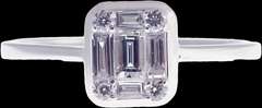 Geometric 18k White Gold Diamond Ring