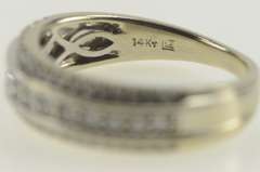 14K White Gold 0.73 Ctw Diamond Tiered Wedding Band Ring