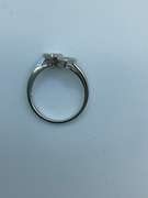 LADIES 14K WHITE GOLD AND DIAMOND HEART RING