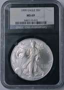 1999 American Silver Eagle NGC MS69