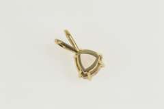 14K Yellow Gold Trillion Solitaire Classic Simple CZ Pendant