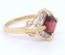 Attractive Yellow Gold Ruby and Diamond Cocktail Ring