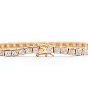 Plated 18KT Yellow Gold 0.32ctw Diamond Bracelet
