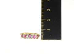 10K Yellow Gold Pear Ruby Diamond Accent Classic Statement Ring