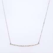Vintage Sterling Silver Bar Pendant on Chain Necklace