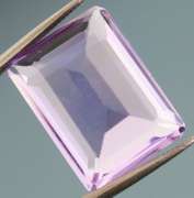 Violet lavender 8.51ct emerald cut Amethyst