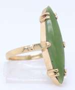 Favorite Yellow Gold Green Jade Ring