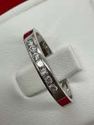 MENS 14K WHITE AND GOLD DIAMOND BAND