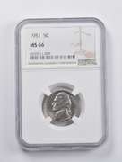 MS66 1951 Jefferson Nickel NGC