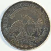 Original 1828 Capped Bust Half Dollar. Curled Base '2'