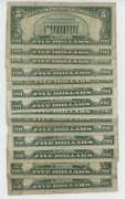 14 Assorted $5 Red Seal notes from 1928, 1953, & 1963 Series