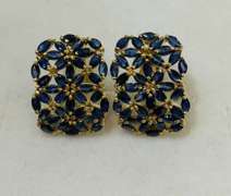 7.0 Carat Emerald Earrings in 14kt Solid Gold