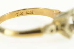 14K Yellow Gold Vintage NOS 1950's 5.0mm Engagement Setting Ring
