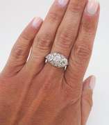 Vintage 2.32CTW Diamond Cocktail Ring made in Platinum