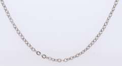 Vintage Sterling Silver Rolo Chain Necklace