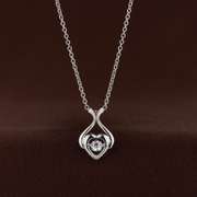 Guardian of love platinum over 925 Silver Pendant