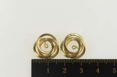 14K Yellow Gold 5.5mm Squared Twist Spiral Earring Jackets