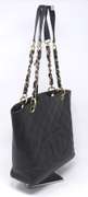 Chanel Black Cavier Petite Shopping Tote Bag