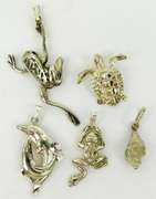 Lot of 5 Sterling Silver Pendants