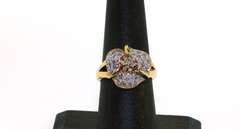 Pretty 14kt Yellow Gold Pavé Diamond Ring