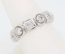 18k Geometric Diamond Ring