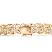 Plated 18KT Yellow Gold Diamond Bracelet