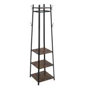 Coat Rack Clothes With 4 Tier Storage Shelves