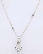 Lagos Silver and Diamond Loop Pendant on Chain Necklace