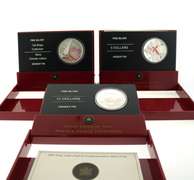 Three Editions of the Royal Canadian Mint Monnaie Royale Canadienne Silver Coin
