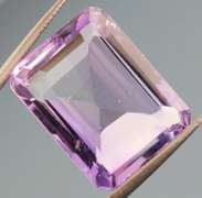 Bright violet 10.39ct emerald cut Amethyst