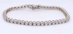 Unforgettable White Gold 3.50ctw Diamond Tennis Bracelet