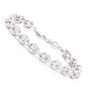 Plated Rhodium Diamond Bracelet
