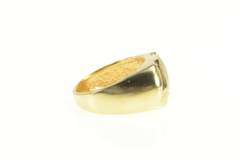 14K Yellow Gold 0.18 Ctw Diamond Channel Grooved Statement Ring